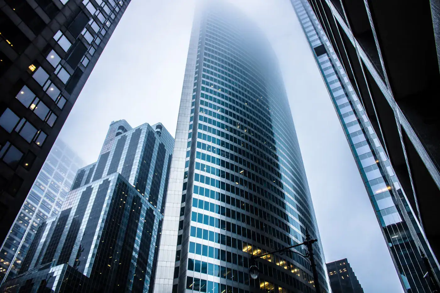 Modern Office Skyscrapers In Financial District